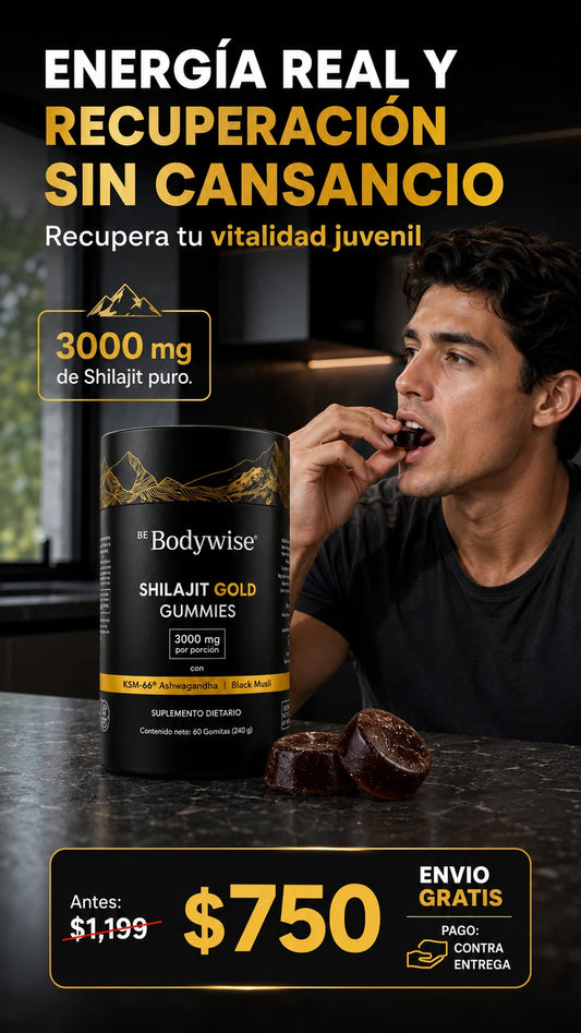 Shilajit Gold Gummies 3000mg con Ashwagandha y Black Musli